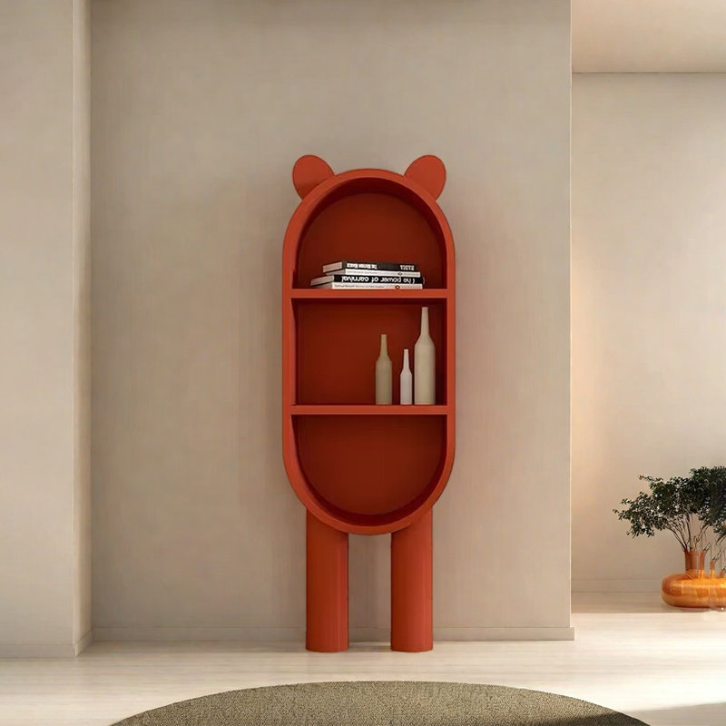 Hynes, Red, (3 Shelves) 62.99"H x 19.69"W x 13.78"D