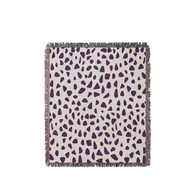 Jeté en coton Kambili, 50 x 70, Mauve