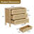 32.2" W 3 Drawer Dresser for Bedroom, Rattan Storage Dresser-185826607-185416814