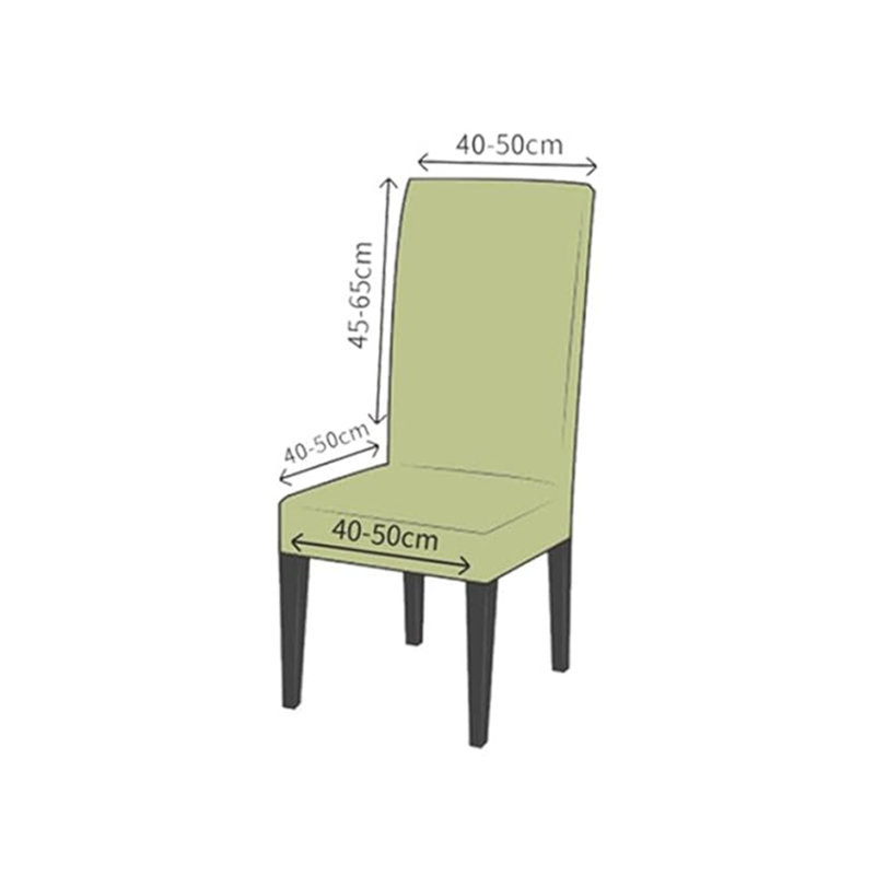 Housse de chaise de salle à manger flexible imprimée, amovible, bleu