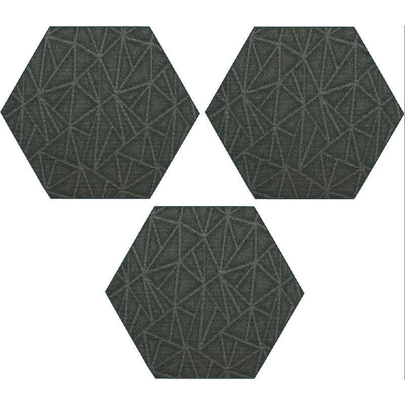 Ensemble de tapis intérieur / extérieur en nylon touffeté à la machine Gjon, Carré 3 pi