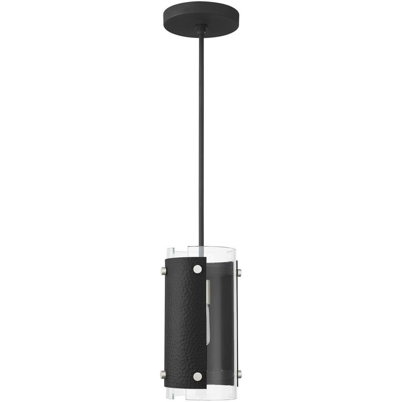 Barcelona Black and Brushed Nickel Mini Pendant Light