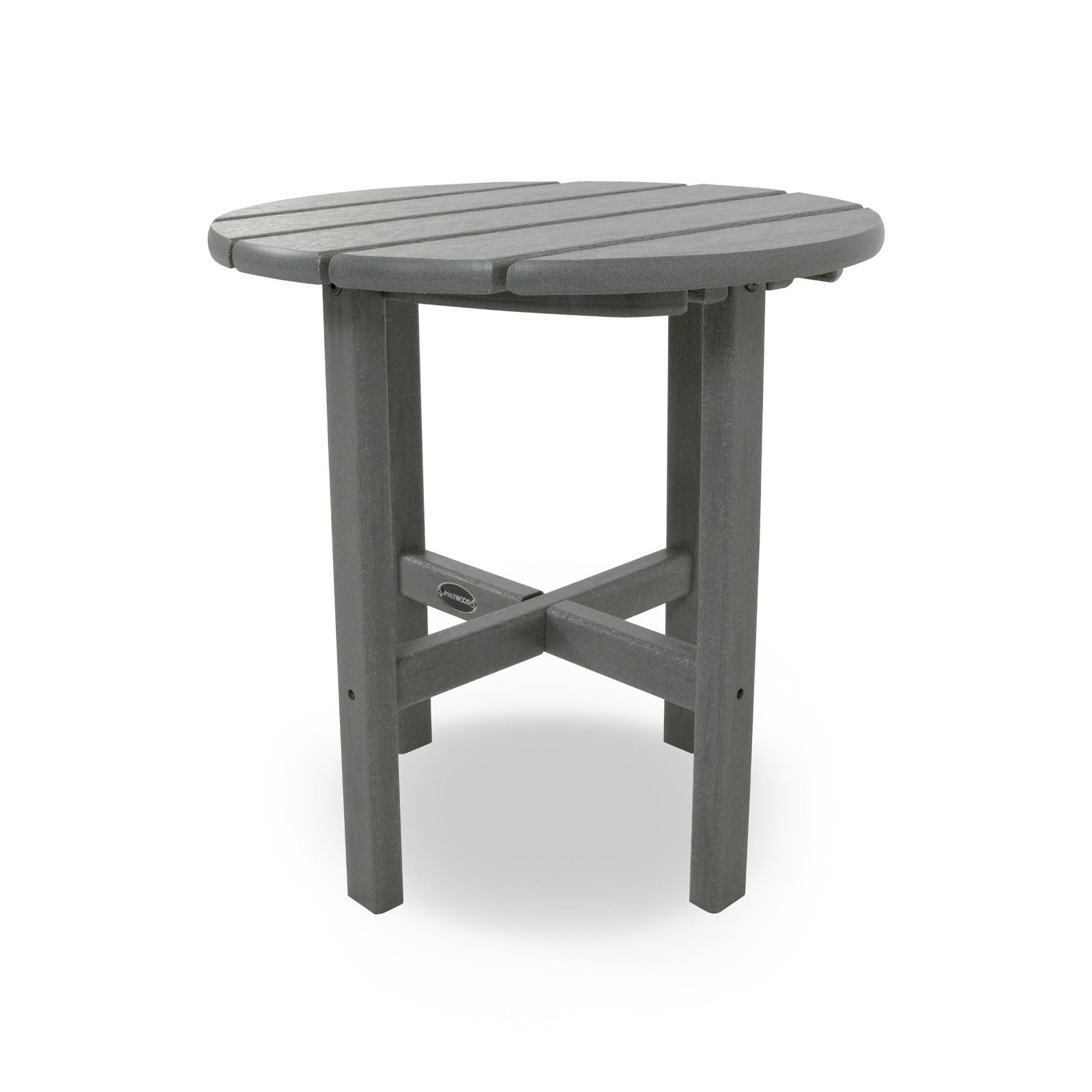POLYWOOD® Tables 18" Patio Side Table, Slate Gray