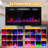 Recessed & Wall Mounted Fireplace Heater 750W/1500W Electric Fireplace Inserts with Crystal Stone, Remote Control, 12 Hour Timer, Adjustable Flame Color, Touch Screen-1522730521