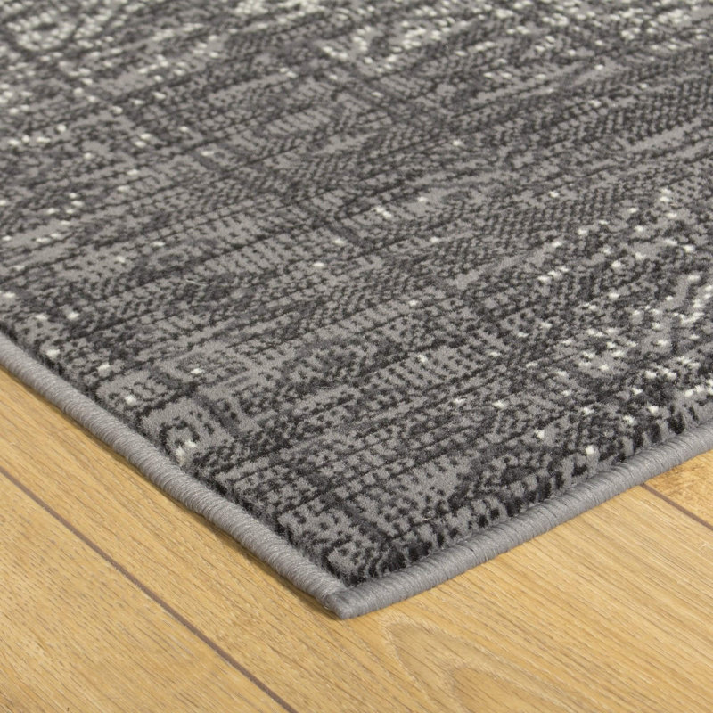 Bader Tufted Grey Indoor Rug, Runner 60 x 180cm