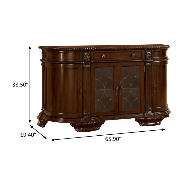 Desserte traditionnelle l 65,4 po cerise brune