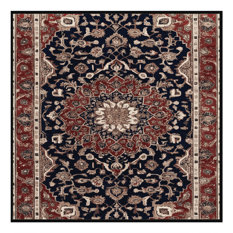 Tapis brun lavable à la machine, Carré 4 pi