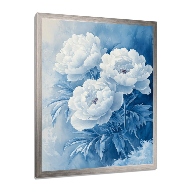 Kinkade - salon d'art mural floral, Argent argent, H 44 po x l 34 po, Reproduction encadrée d'une seule photo