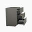 Armoire de plancher SANS lavabo, couleur grise, avec trois tiroirs
