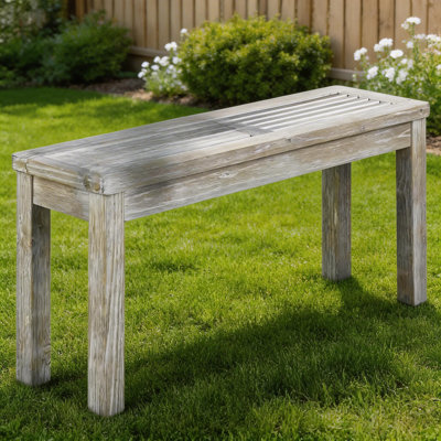 Small Solid Wood Outdoor Porch Bench, Backless Design, Natural Texture, Suitable For Placement In Patios, Balconies, And Entryways.