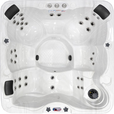 Spa carré en acrylique à 40 jets pour 6 personnes avec ozoniseur American Spas