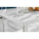 Kylooe Modern White And Silver Dining Table Set With 4 Luxury Button Velvet Dining Chairs