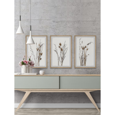 " Brown Foliage " 3 - Pieces