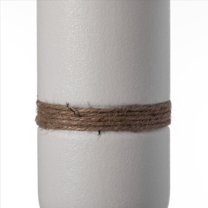 Vase de table en céramique Bequette, Blanc, H 8 po x l 3 po x P 3 po