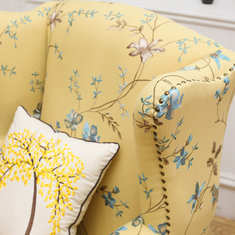 Katsura Upholstered Armchair, Yellow