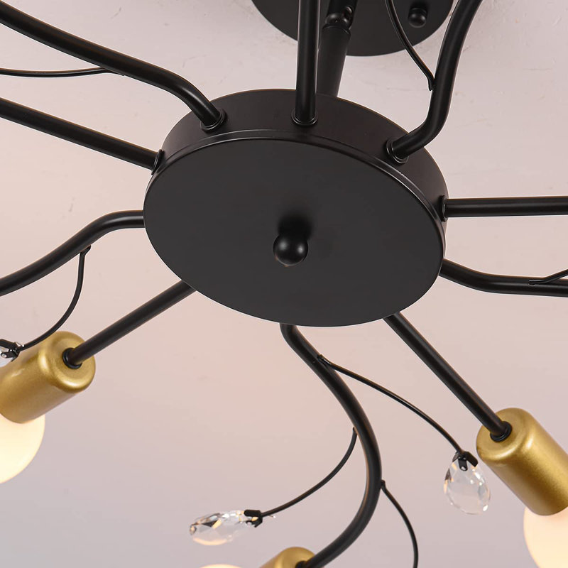 10-Light 78cm Semi Flush Mount