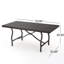 Table pour salle à manger de cour, l 70,2 po x P 35,15 po, H 28,00 po, patio brun classique