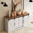 Ertekin 55.11‘’ Wide Rustic Sideboard with 2 Sliding Barn Doors and 4 Drawers, Tv Stand Cabinet-1892815085