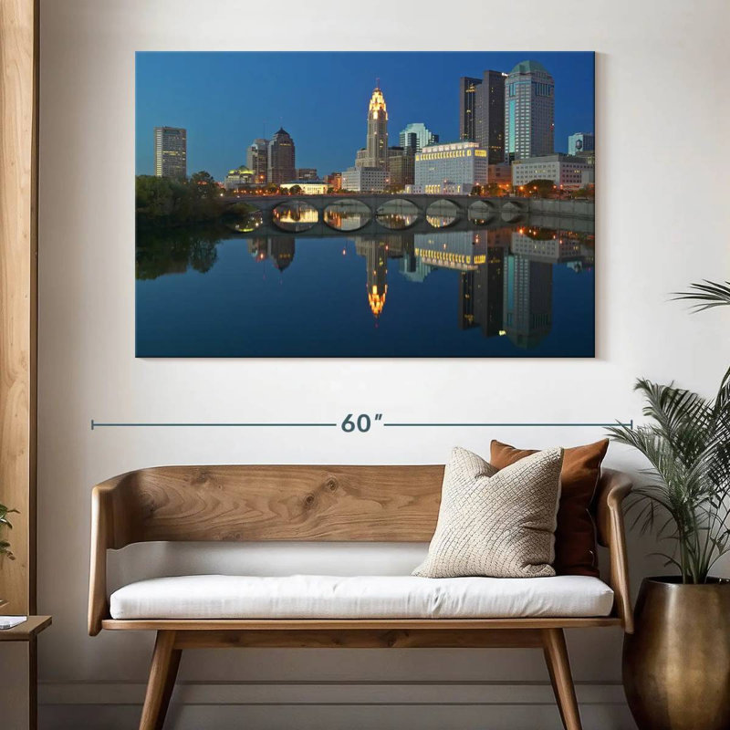 Columbus Twilight Reflection, 34" H x 51" W