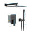 Pomme de douche double - Système de douche mural carré de 10 pouces avec valve brute-112273313