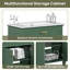 Meuble-lavabo moderne avec lavabo en céramique, porte à fermeture douce et tablettes réglables, blanc-103237335-103237332