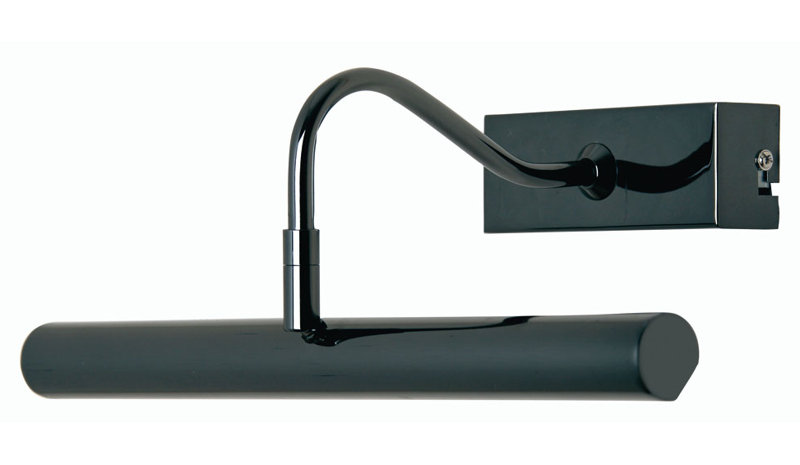 1 -Light Hardwired Wall Mounted Picture Light, Mirror Black