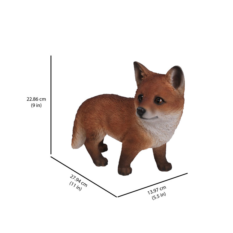 Statue debout fox pup