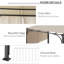 Marjorie 3m x 3m Metal Pergola