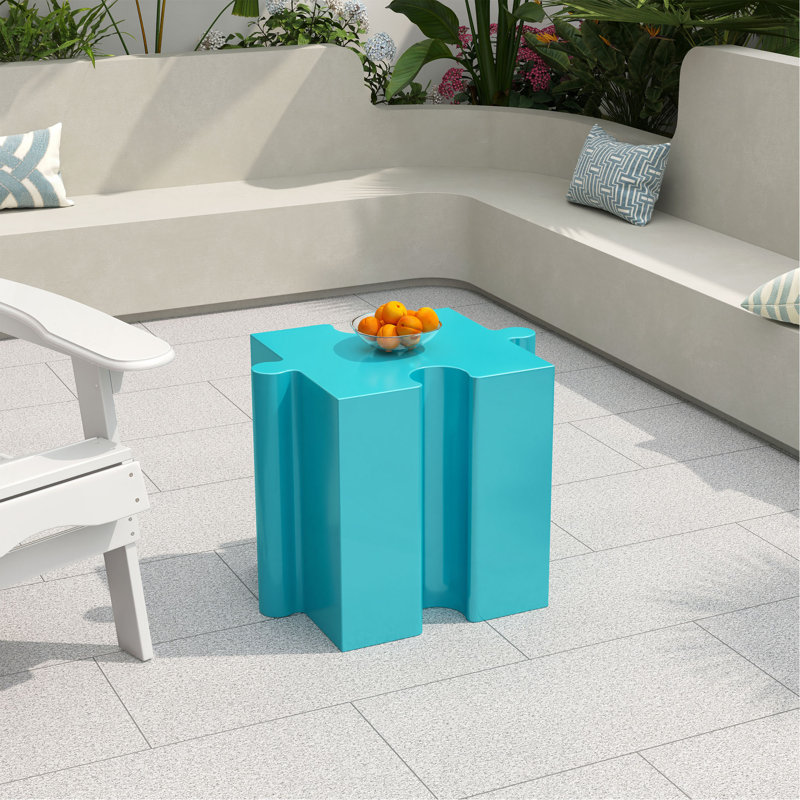 Table d'appoint casse-tête, table modulaire à bord convexe MGO, Bleu pâle