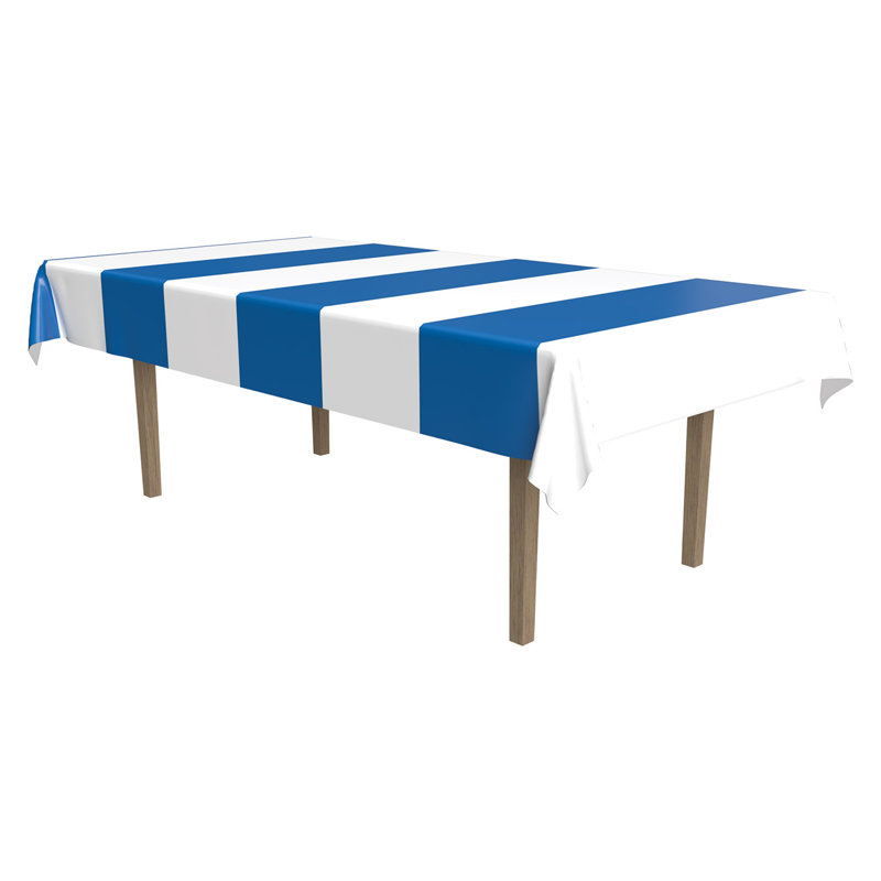 Nappe à rayures bleues et blanches