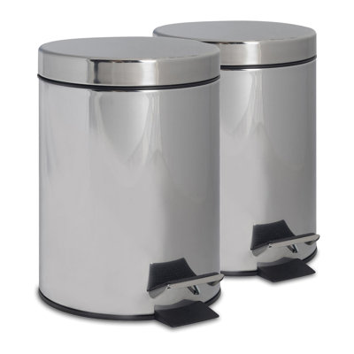 Harbour Housewares - Round Bathroom Pedal Bins