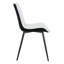 Chaise de salle à manger à coussins de siège allongés (4) - Blanc et noir, structure de pieds en métal pour un soutien robuste en cuir synthétique-657317105