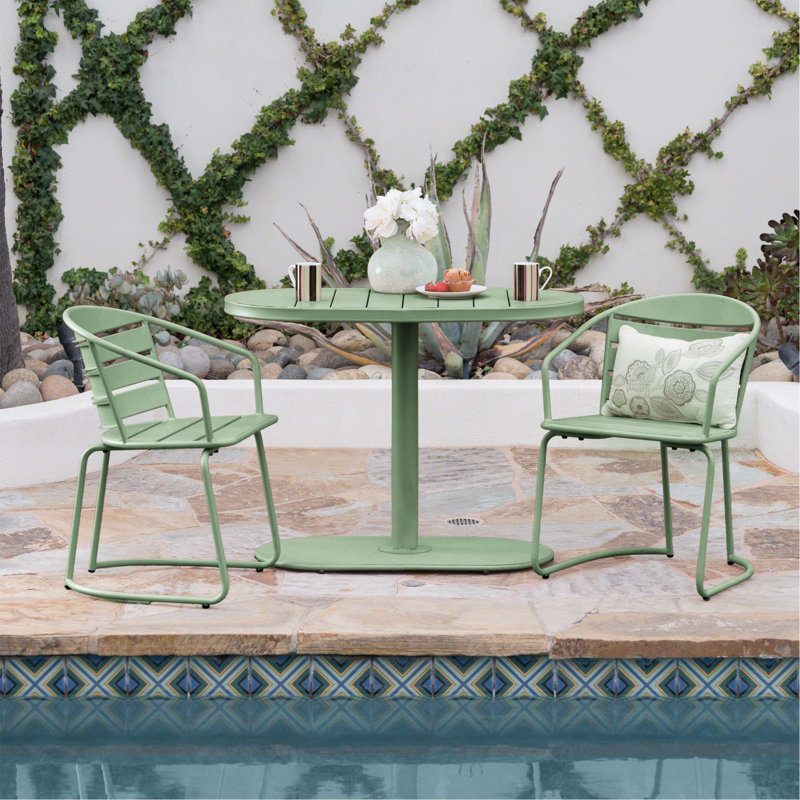 Monica Bistro Set, Dark Green