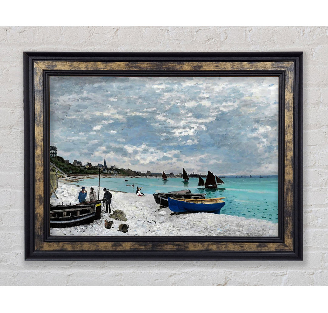 Monet Der Strand von Sainte-Adresse - Einzelner Bilderrahmen Kunstdrucke