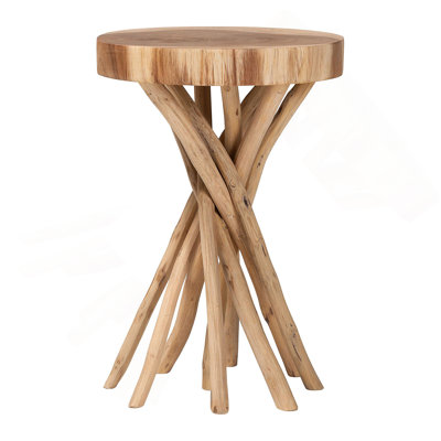Table de bout en teck naturel