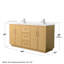 Elan TK 66" Freestanding Double Bathroom Vanity with Cultured Marble Top-1362028693-1362028698-1362028696