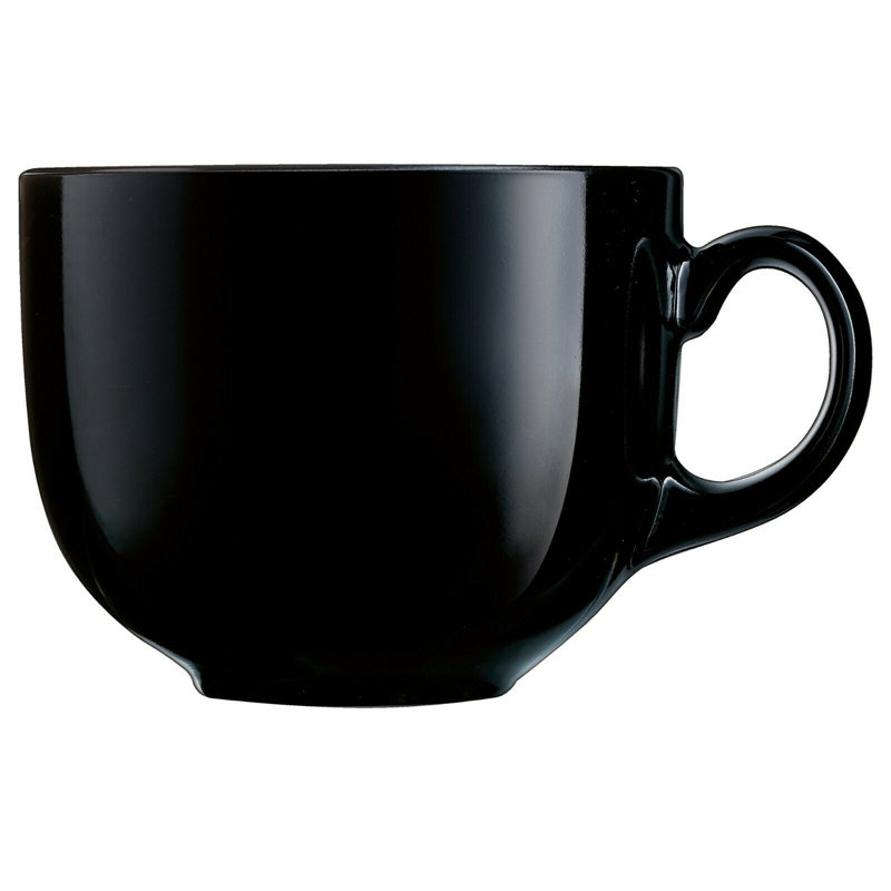 Glass Coffee Mug, Black