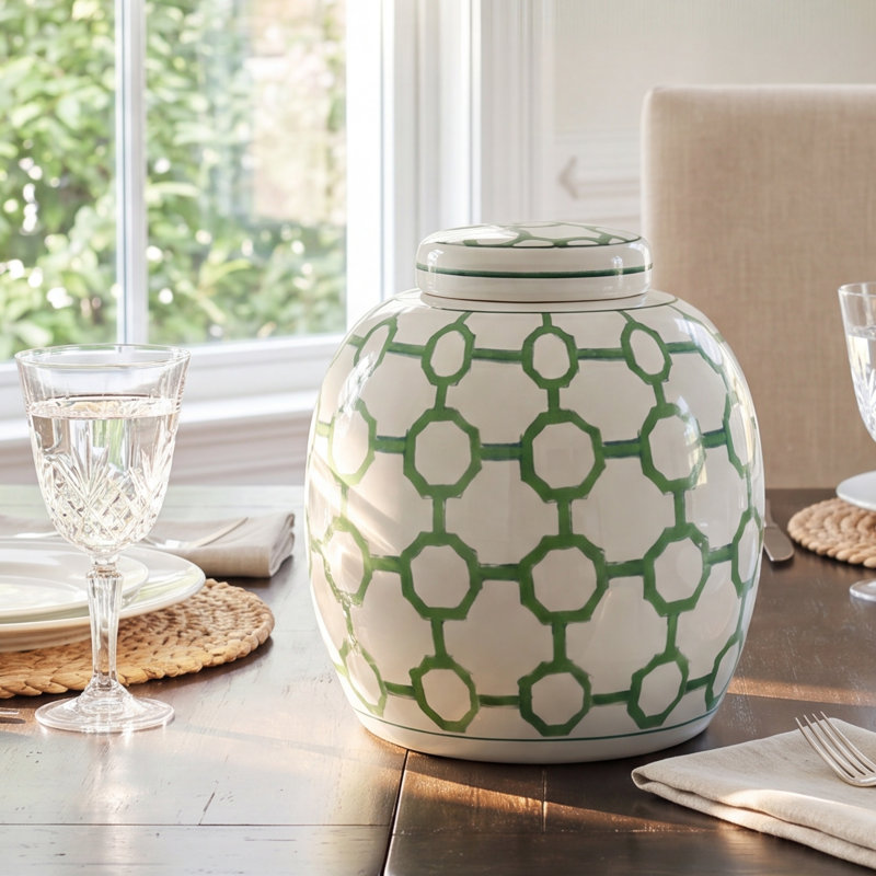 Delaine Handmade Porcelain Ginger Jar