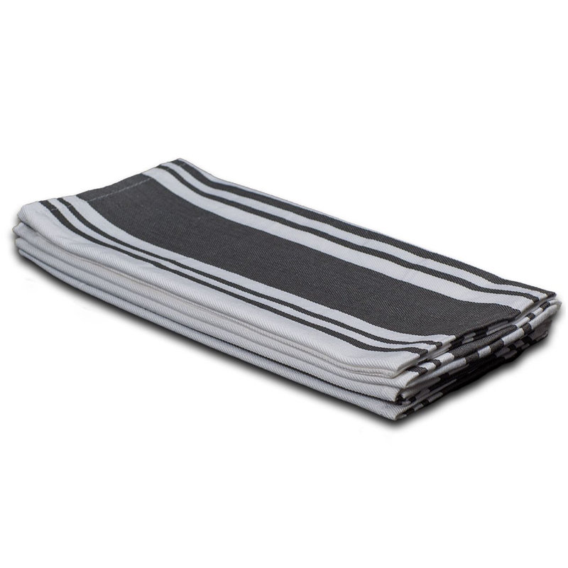 Cotton Stripe Dish Cloth Kitchen Towel, Gray