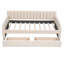 Lit de jour simple beige avec espace pratique et tiroirs de rangement-1468624758