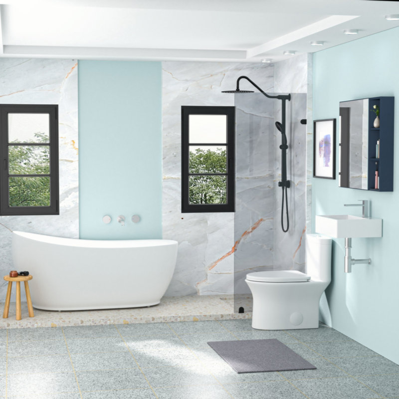 Lavabo de salle de bain mural rectangulaire en céramique blanche 21 "x 16" avec trou de robinet et trop-plein