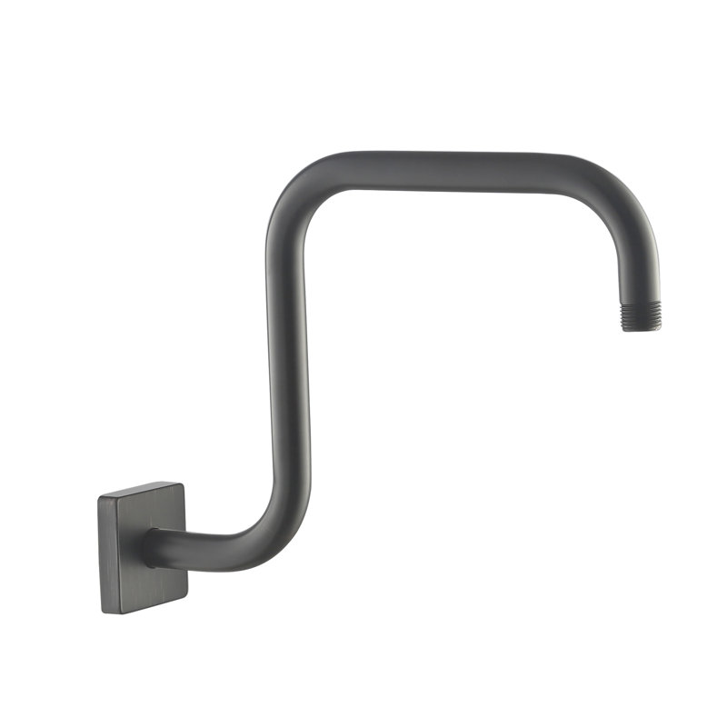 Goosneck Square Shower Arm, Rubbed Bronze