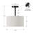 12" Fabric Semi Flush Mount