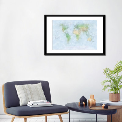 « world map iii », impression sur toile