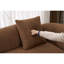 LY-048, chaise longue longue à compression avec méridienne courbée en chenille moderne pour l'intérieur, canapé-lit à assise profonde et 1 coussin, canapé-lit pour salon, chambre à coucher, appartement, caramel.-129418912