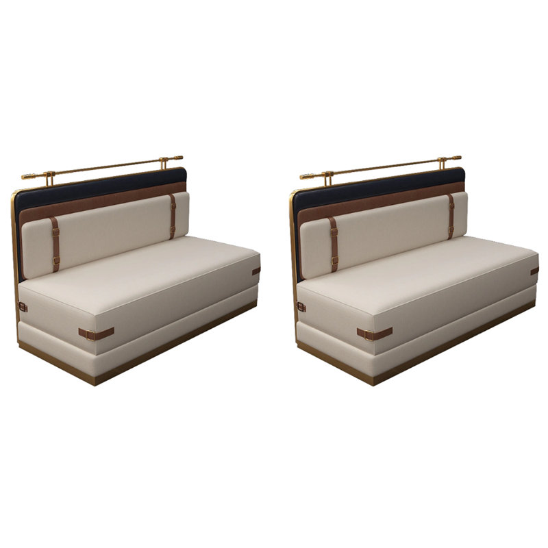 Banc rembourré en similicuir Western
