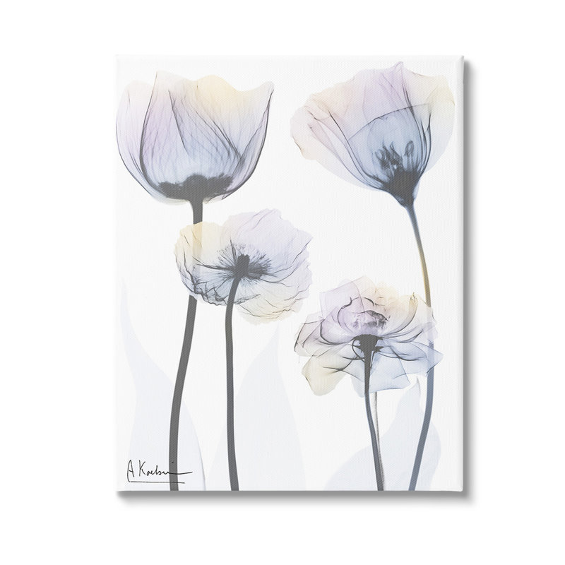 Art mural sur toile de fleurs subtiles par Albert Koetsier, H 48 po x l 36 po
