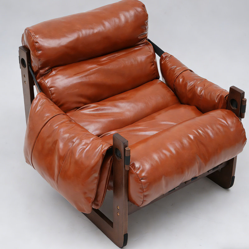 Premium Waxed Leather Sofa - Timeless Classic Design, Cloud-Like Comfort, Easy-Care Oil Waxed Leather for Modern, Farmhouse & Vintage Living Rooms