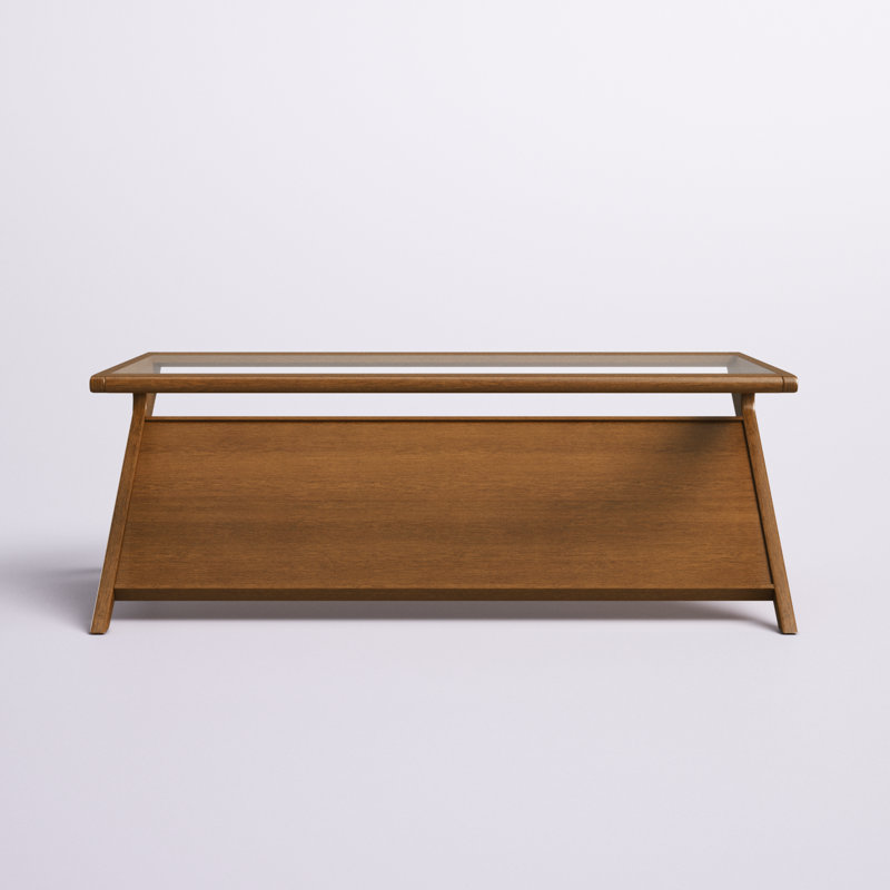 Desi Wood & Tempered Glass Coffee Table