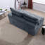 Causeuse à compression 2 places moderne en velours côtelé gris pour maison